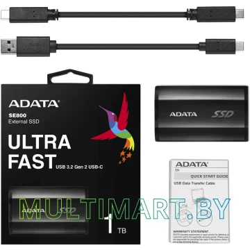 Внешний накопитель A-Data SE800 1TB черный (ASE800-1TU32G2-CBK) картинка 3